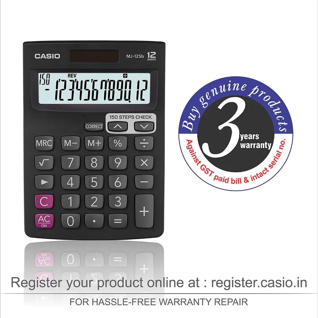 Casio MJ 12SB Calculator view 5